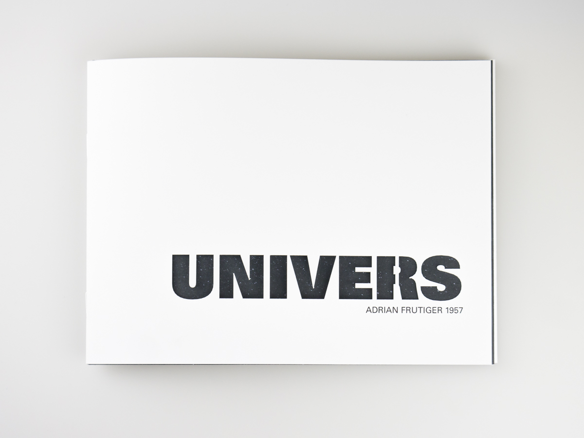 Univers Specimen Booklet – Cover